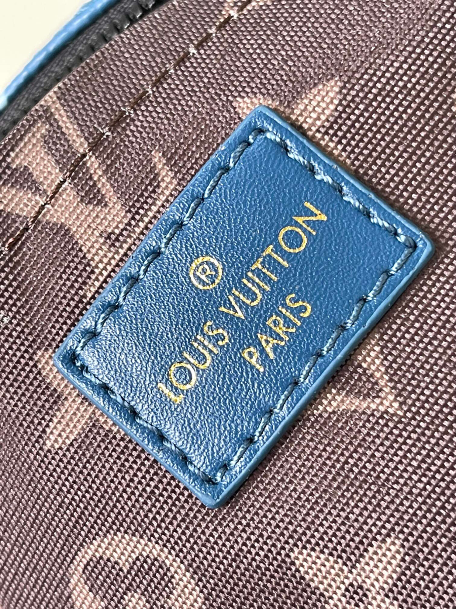 Louis Vuitton M46803 Blue Pillow Bag 🦍🦍 This Keepall Bandoulière 25 handbag is made of coated canvas.