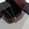 Cartier Classic Diamond-Free Double Ring Necklace, CNC Crafted