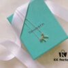 Original Design Counter Small Smooth Bow Necklace ✨Tiffany & Co. Official Website ✨✨ German Imported 925 Sterling Silver Vacuum Plated with Pt950 Platinum, Comparable to Counter Quality